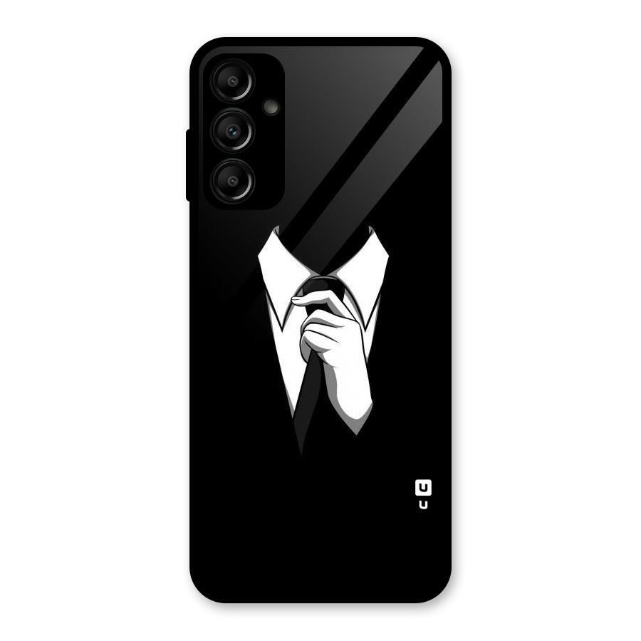 Faceless Gentleman Glass Back Case for Galaxy A14 5G
