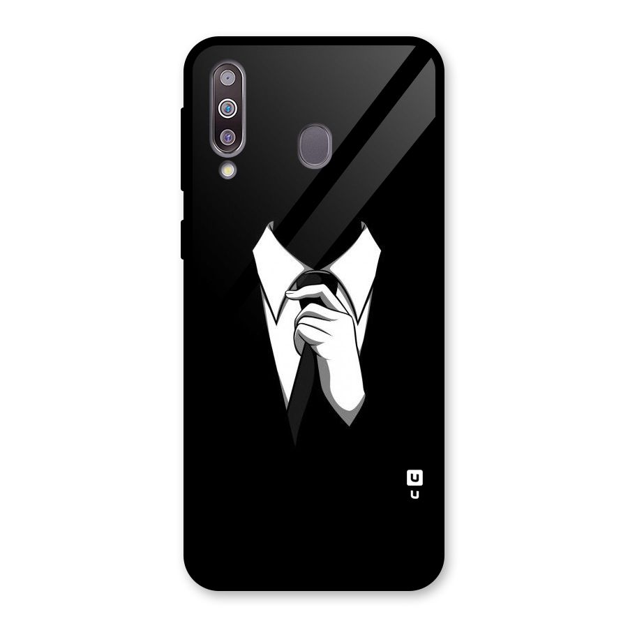 Faceless Gentleman Glass Back Case for Galaxy M30