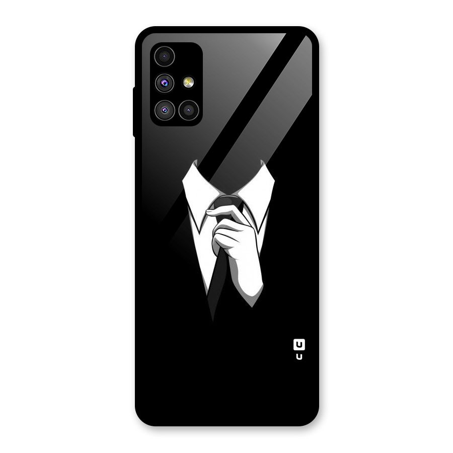 Faceless Gentleman Glass Back Case for Galaxy M51