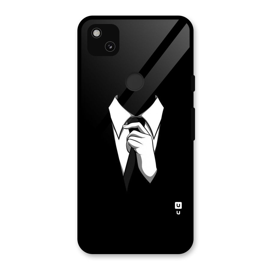 Faceless Gentleman Glass Back Case for Google Pixel 4a