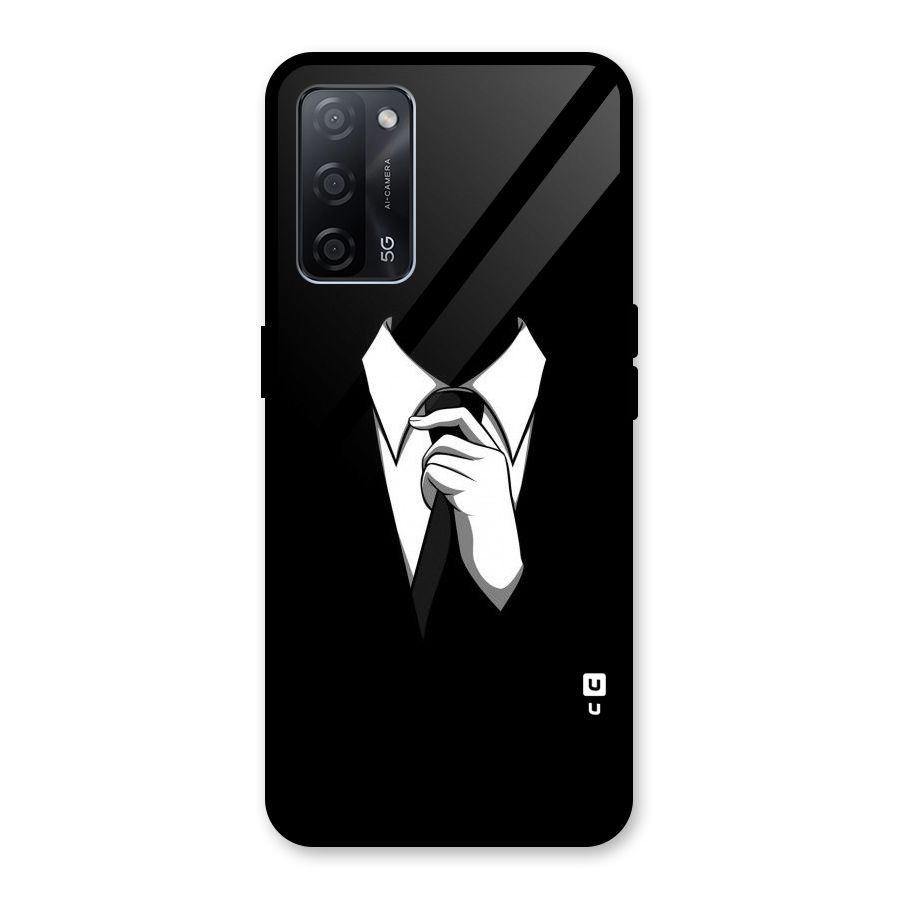 Faceless Gentleman Glass Back Case for Oppo A53s 5G