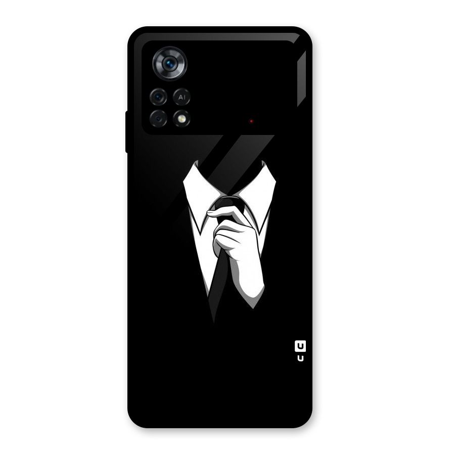 Faceless Gentleman Glass Back Case for Poco X4 Pro 5G