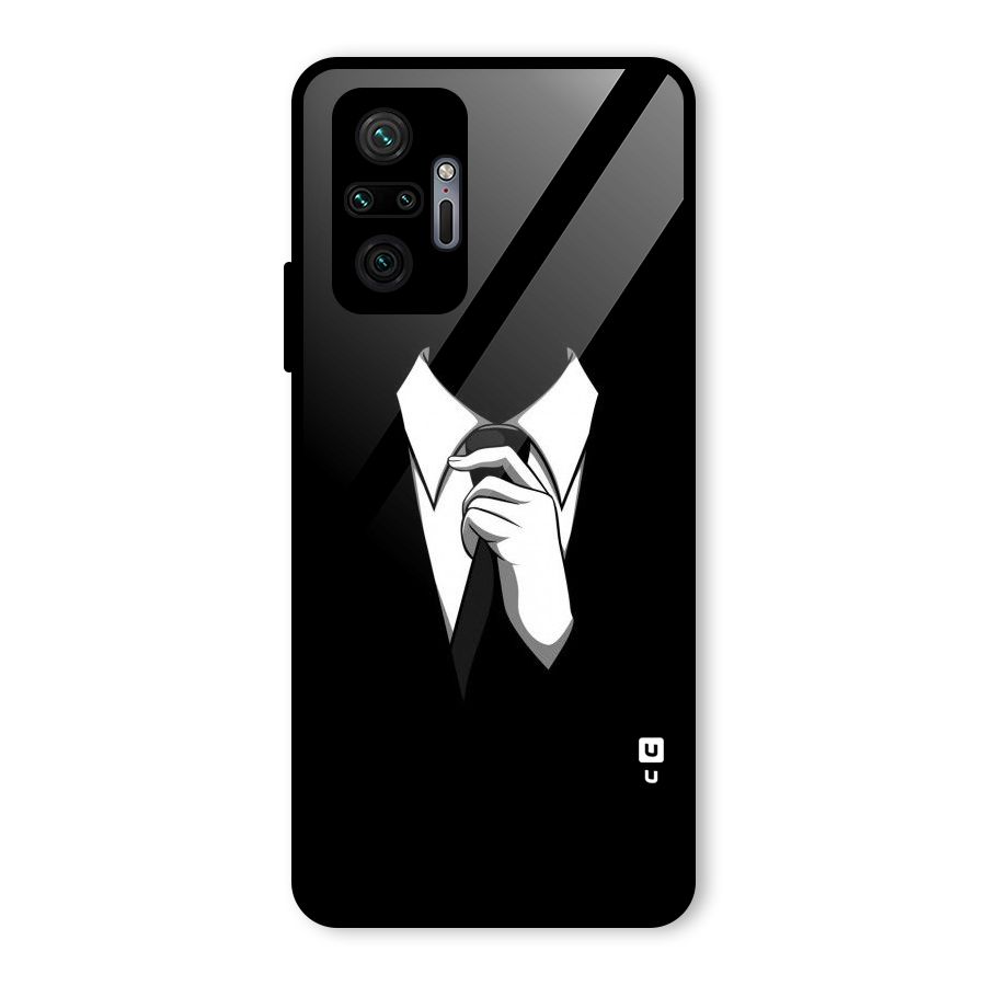 Faceless Gentleman Glass Back Case for Redmi Note 10 Pro