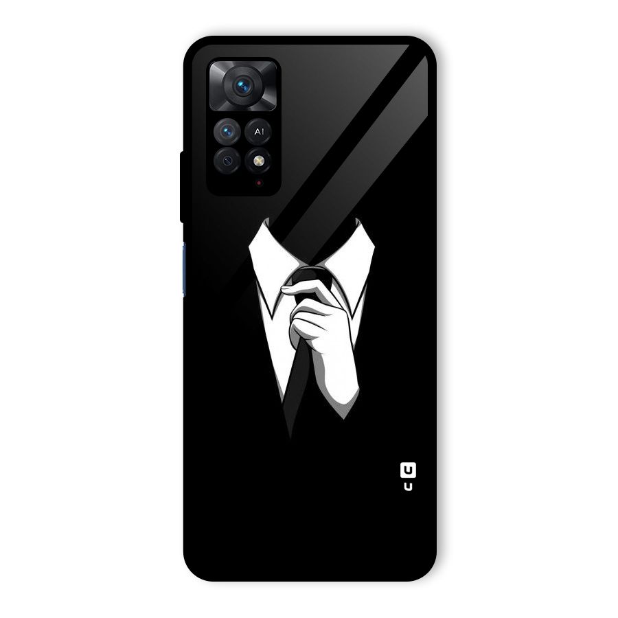 Faceless Gentleman Glass Back Case for Redmi Note 11 Pro