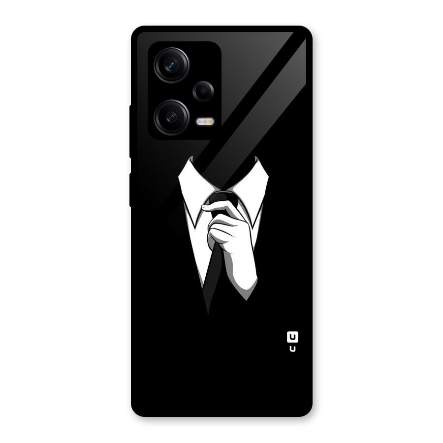 Faceless Gentleman Glass Back Case for Redmi Note 12 Pro