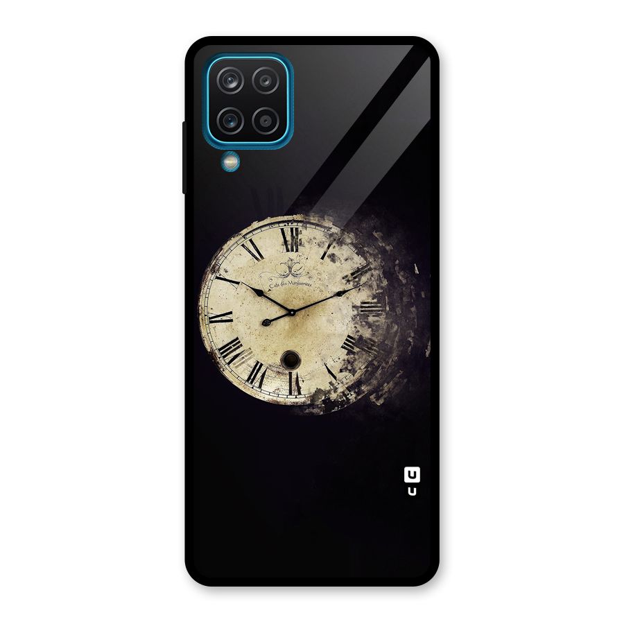 Fading Clock Glass Back Case for Galaxy A12