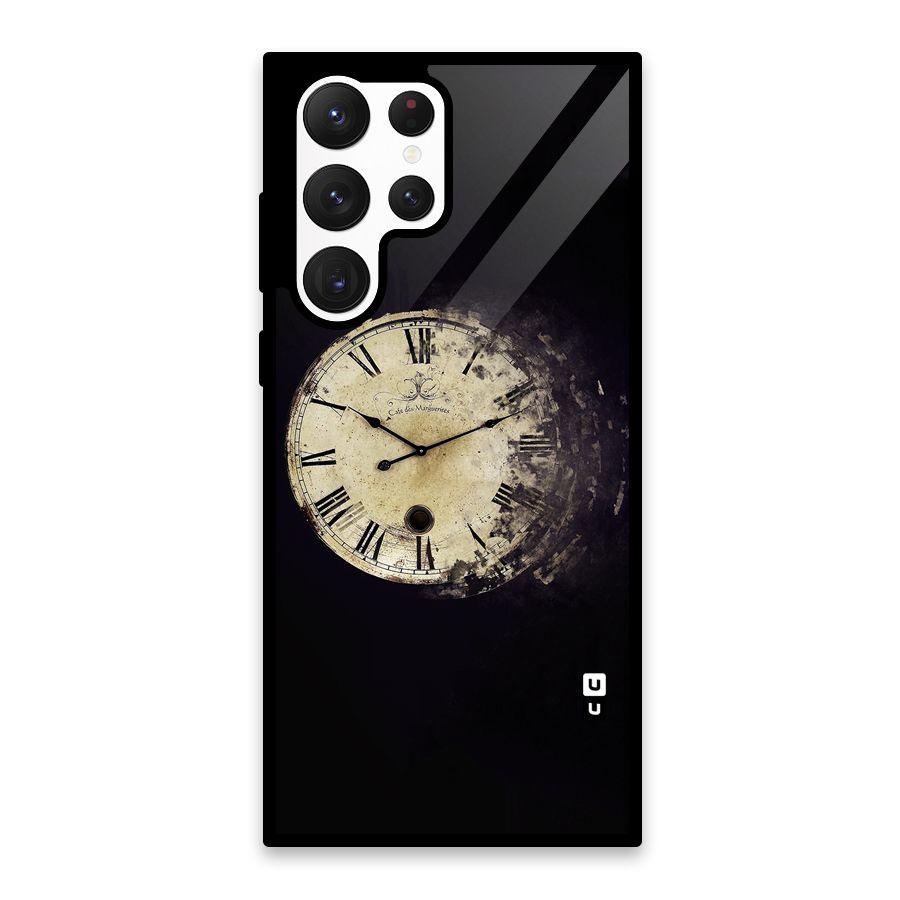 Fading Clock Glass Back Case for Galaxy S22 Ultra 5G