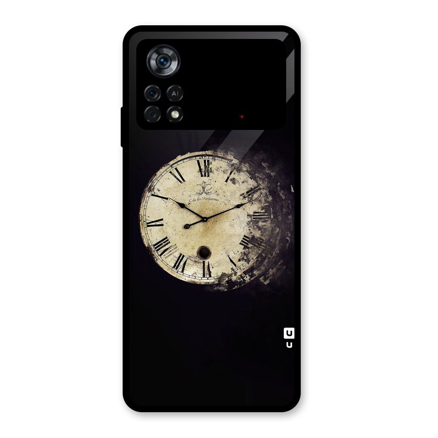 Fading Clock Glass Back Case for Poco X4 Pro 5G