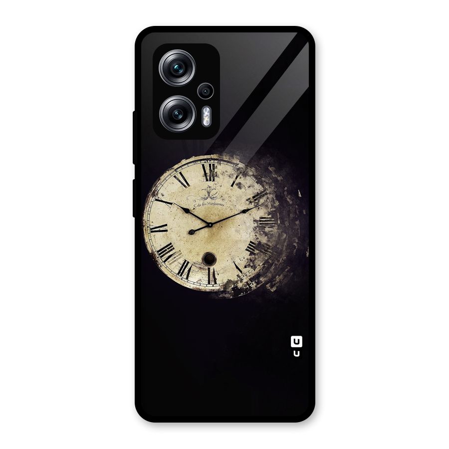 Fading Clock Glass Back Case for Redmi K50i
