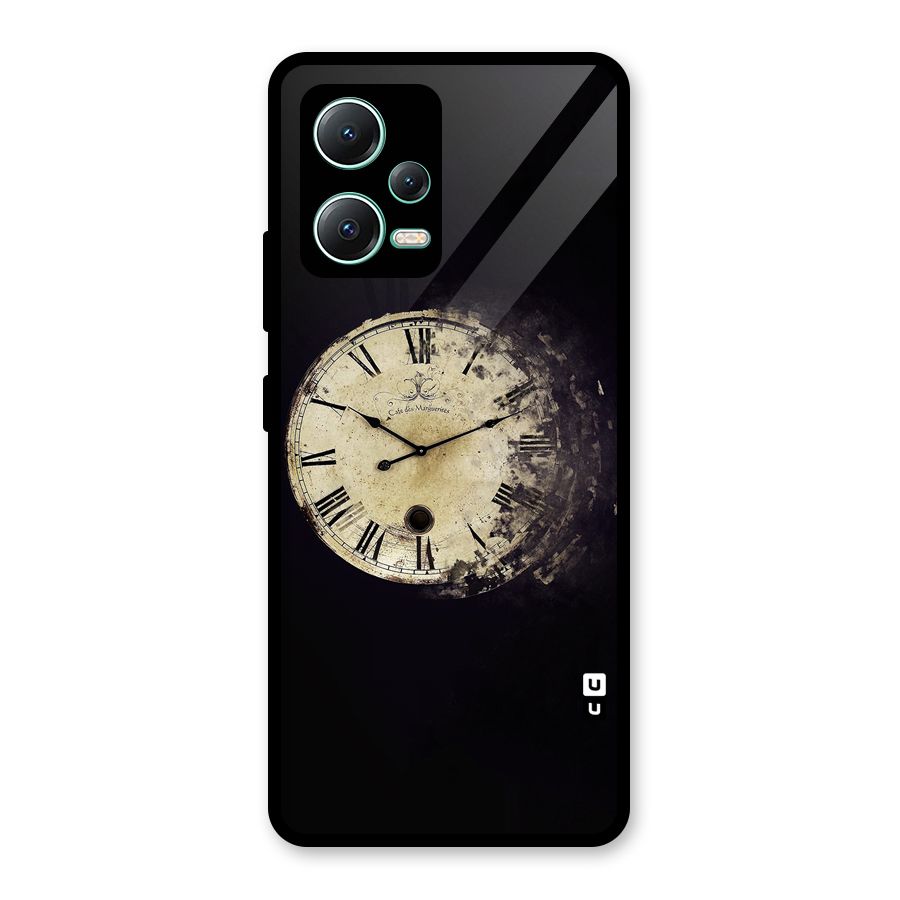 Fading Clock Glass Back Case for Redmi Note 12 5G