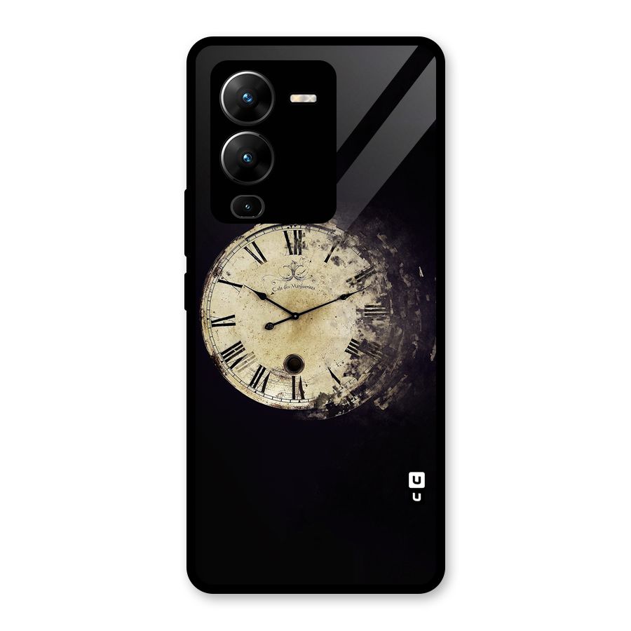 Fading Clock Glass Back Case for Vivo V25 Pro