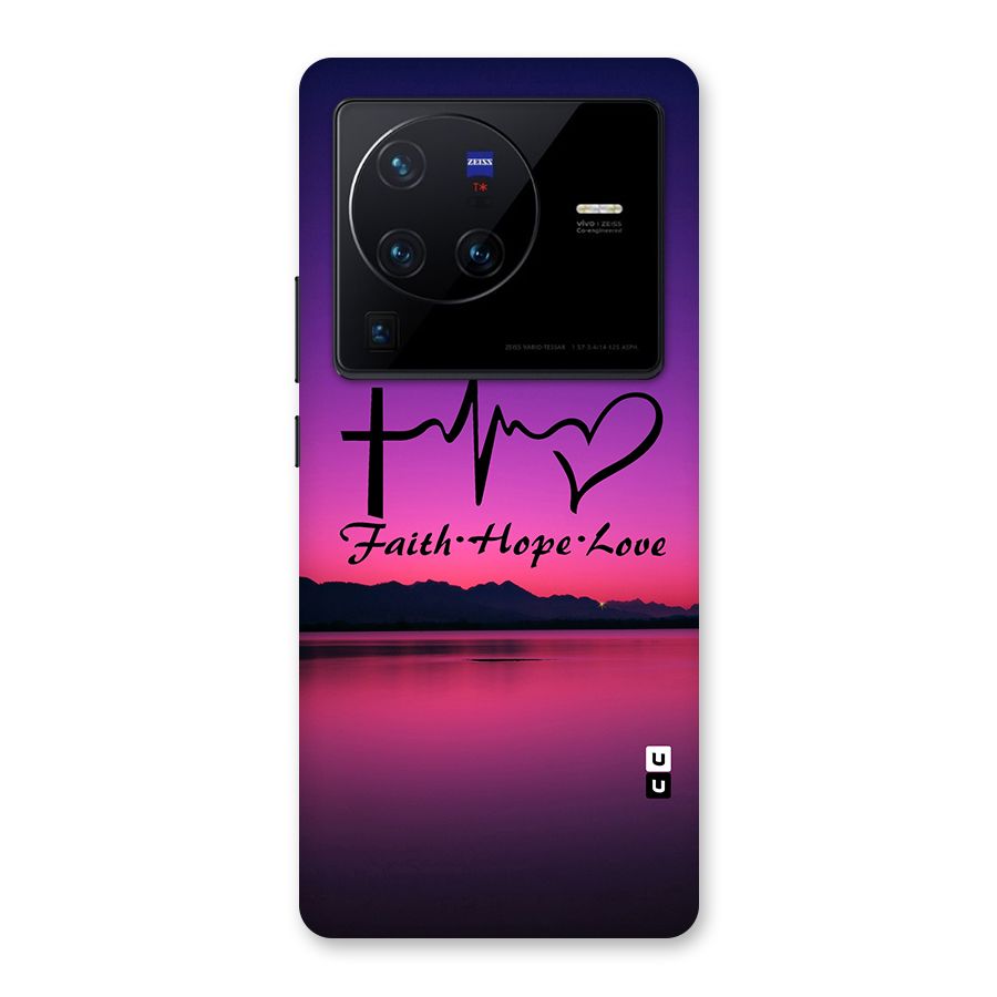 Faith Hope Love Evening Sky Back Case for Vivo X80 Pro