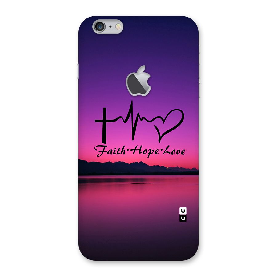 Faith Hope Love Evening Sky Back Case for iPhone 6 Plus 6S Plus Logo Cut