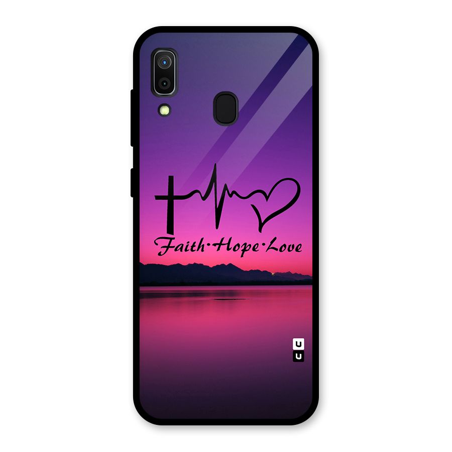 Faith Hope Love Evening Sky Glass Back Case for Galaxy A30