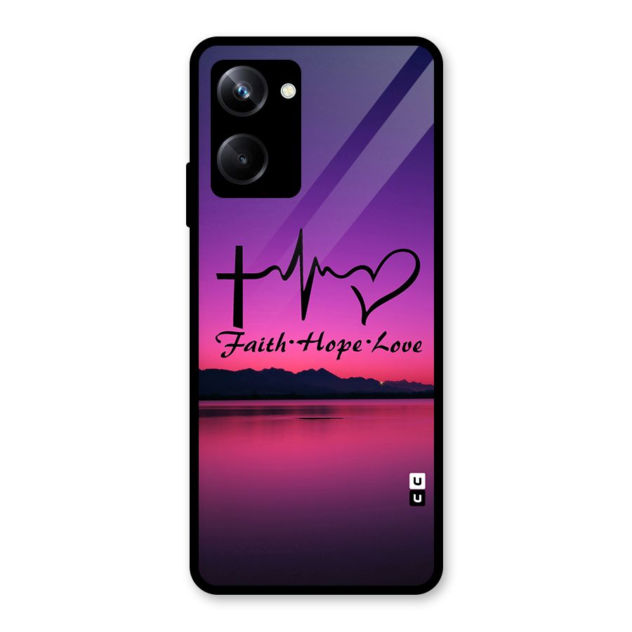 Faith Hope Love Evening Sky Glass Back Case for Realme 10 Pro