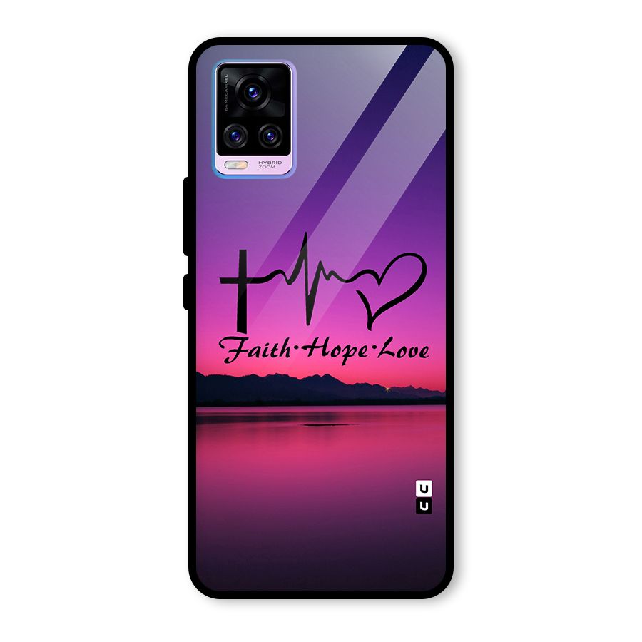 Faith Hope Love Evening Sky Glass Back Case for Vivo V20 Pro