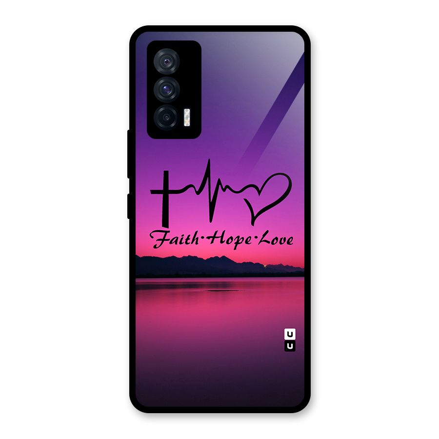 Faith Hope Love Evening Sky Glass Back Case for Vivo iQOO 7 5G