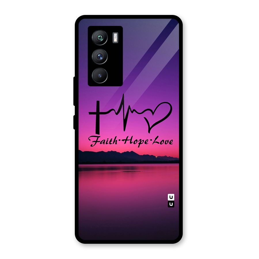 Faith Hope Love Evening Sky Glass Back Case for Vivo iQOO 9 SE