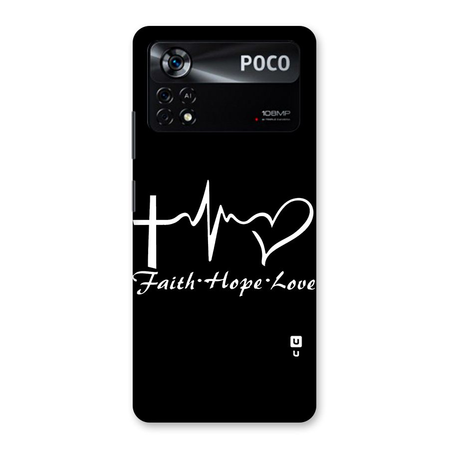 Faith Hope Love Heart Sign Back Case for Poco X4 Pro 5G