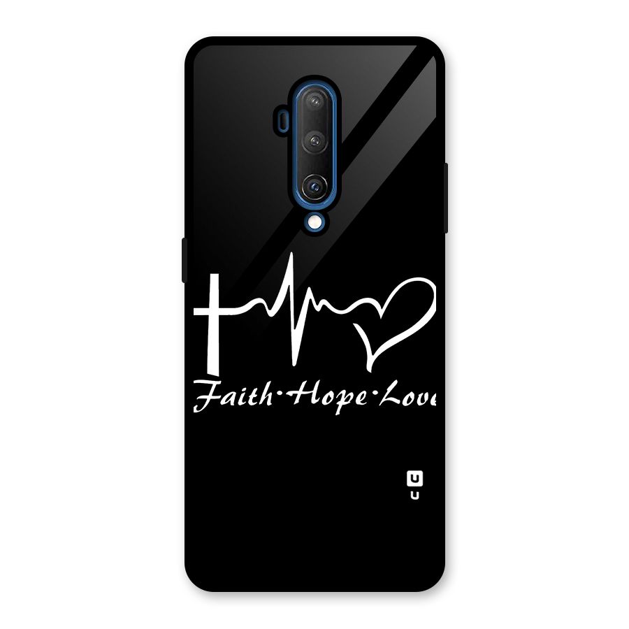 Faith Hope Love Heart Sign Glass Back Case for OnePlus 7T Pro