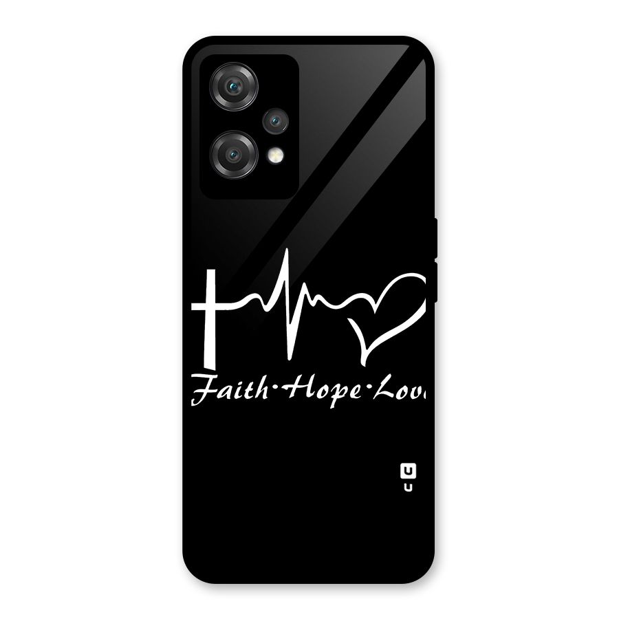 Faith Hope Love Heart Sign Glass Back Case for OnePlus Nord CE 2 Lite 5G