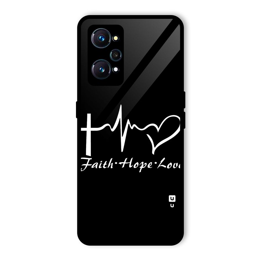 Faith Hope Love Heart Sign Glass Back Case for Realme GT 2