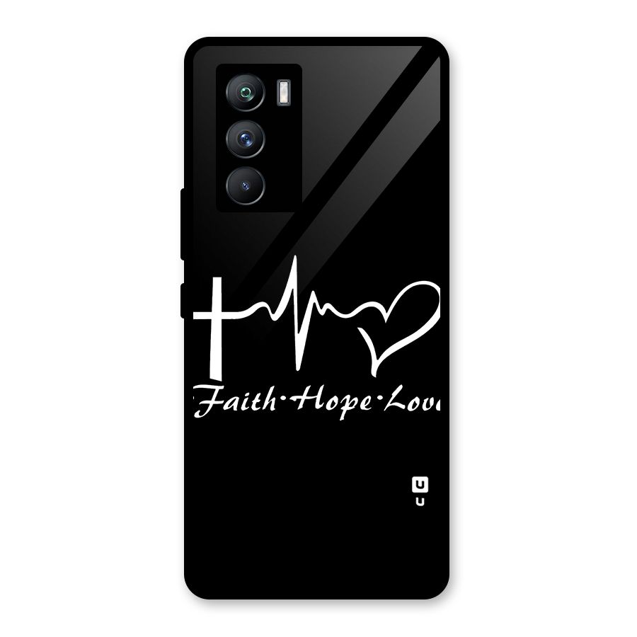 Faith Hope Love Heart Sign Glass Back Case for Vivo iQOO 9 SE
