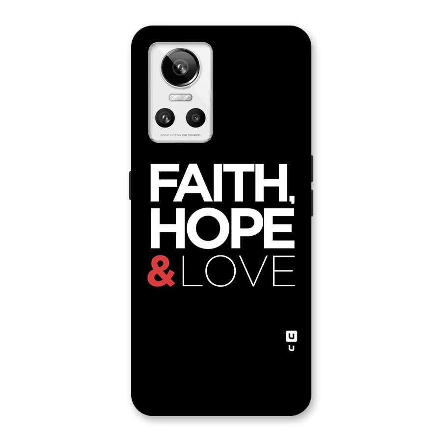 Faith Hope and Love Typography Back Case for Realme GT Neo 3