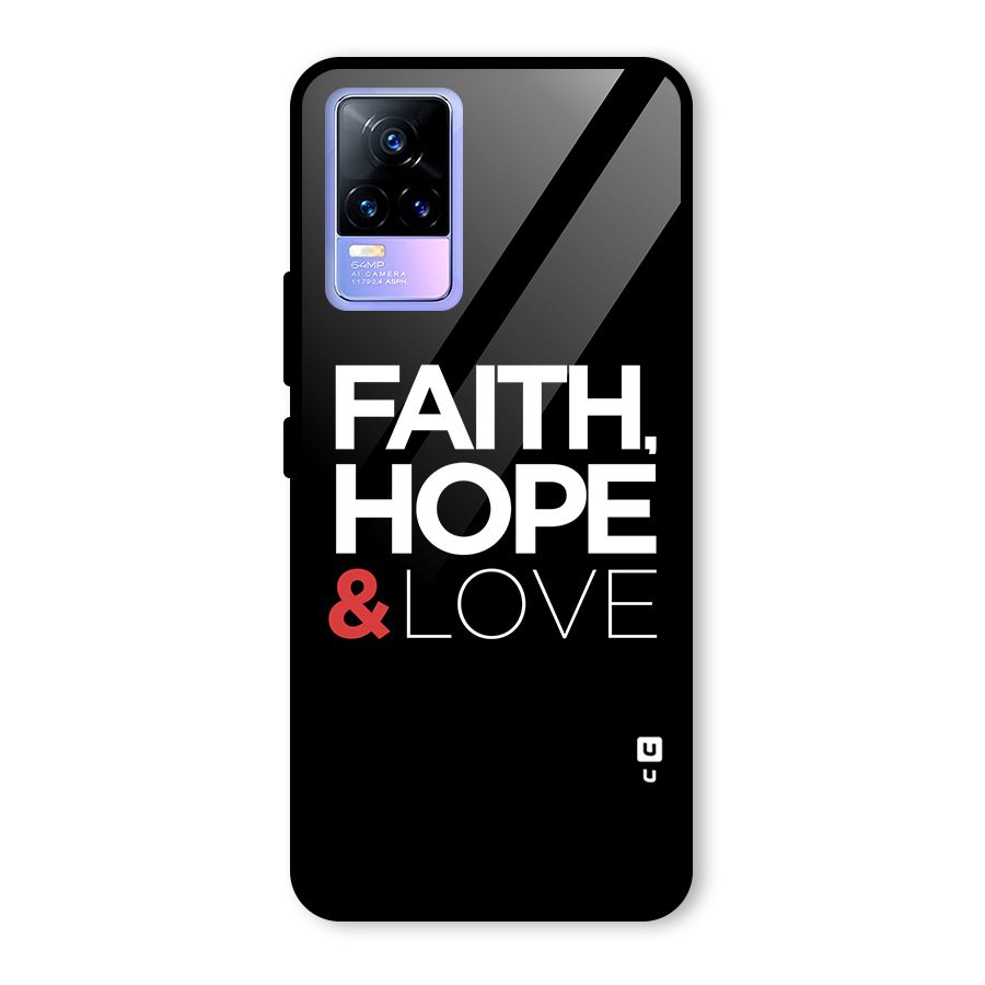 Faith Hope and Love Typography Glass Back Case for Vivo Y73