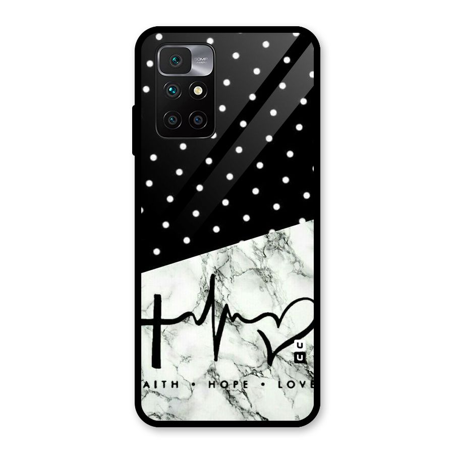 Faith Love Glass Back Case for Redmi 10 Prime