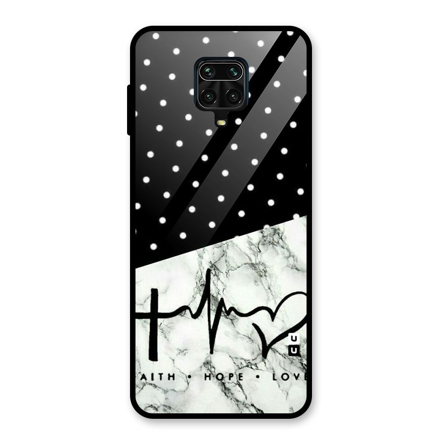 Faith Love Glass Back Case for Redmi Note 9 Pro Max