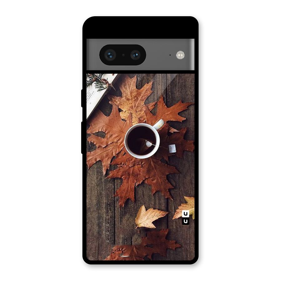 Fall Leaf Coffee Glass Back Case for Google Pixel 7