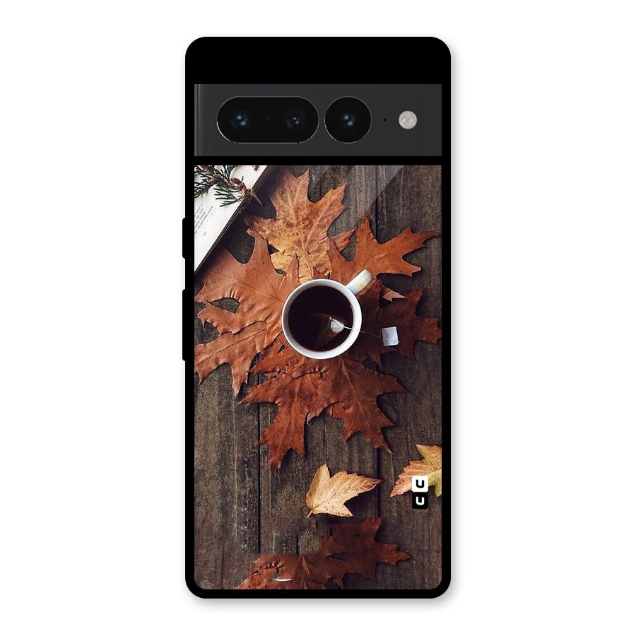 Fall Leaf Coffee Glass Back Case for Google Pixel 7 Pro