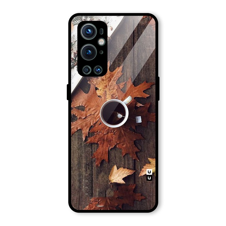 Fall Leaf Coffee Glass Back Case for OnePlus 9 Pro