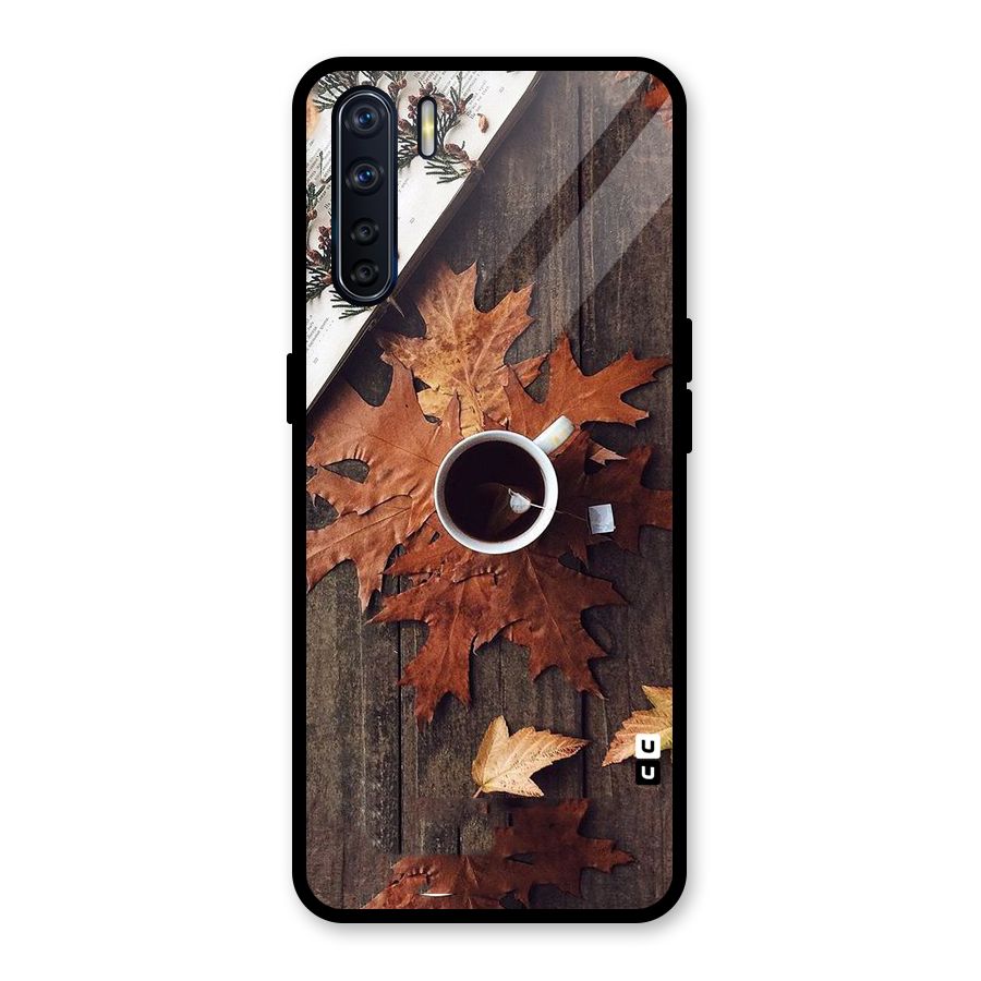 Fall Leaf Coffee Glass Back Case for Oppo F15