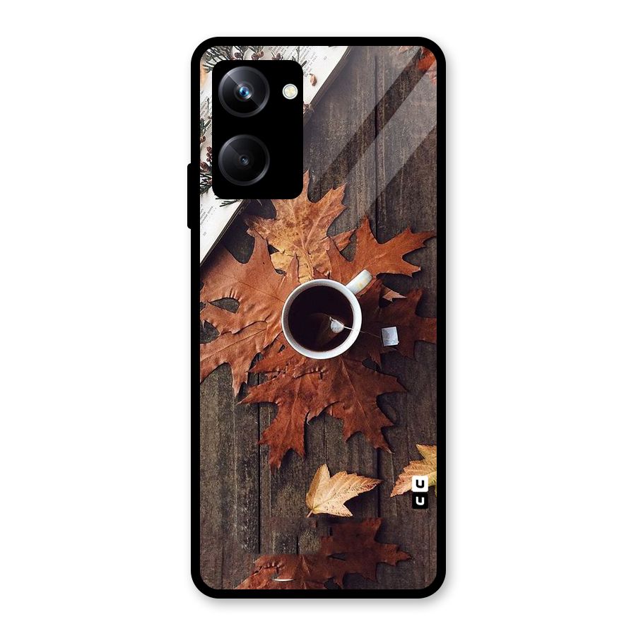 Fall Leaf Coffee Glass Back Case for Realme 10 Pro