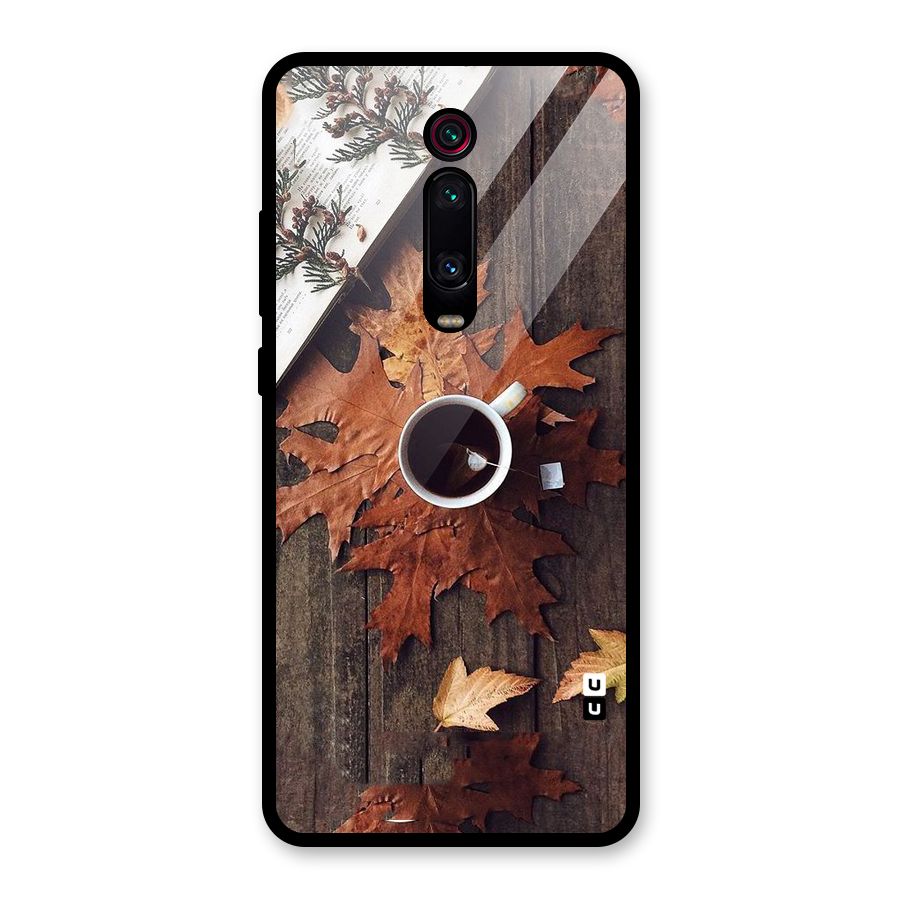 Fall Leaf Coffee Glass Back Case for Redmi K20 Pro