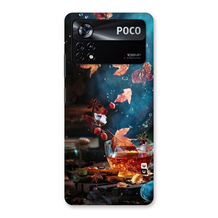 Falling Leaves Tea Back Case for Poco X4 Pro 5G