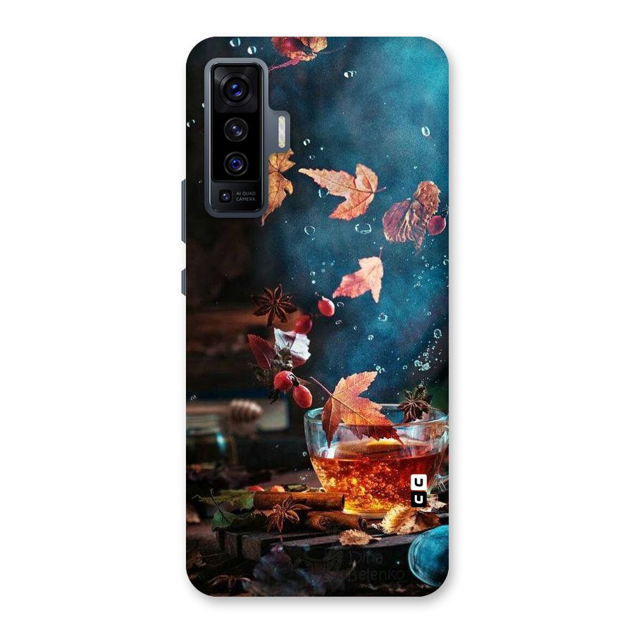 Falling Leaves Tea Back Case for Vivo X50