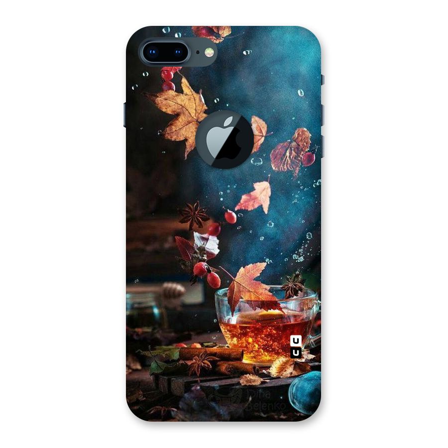 Falling Leaves Tea Back Case for iPhone 7 Plus Logo Cut