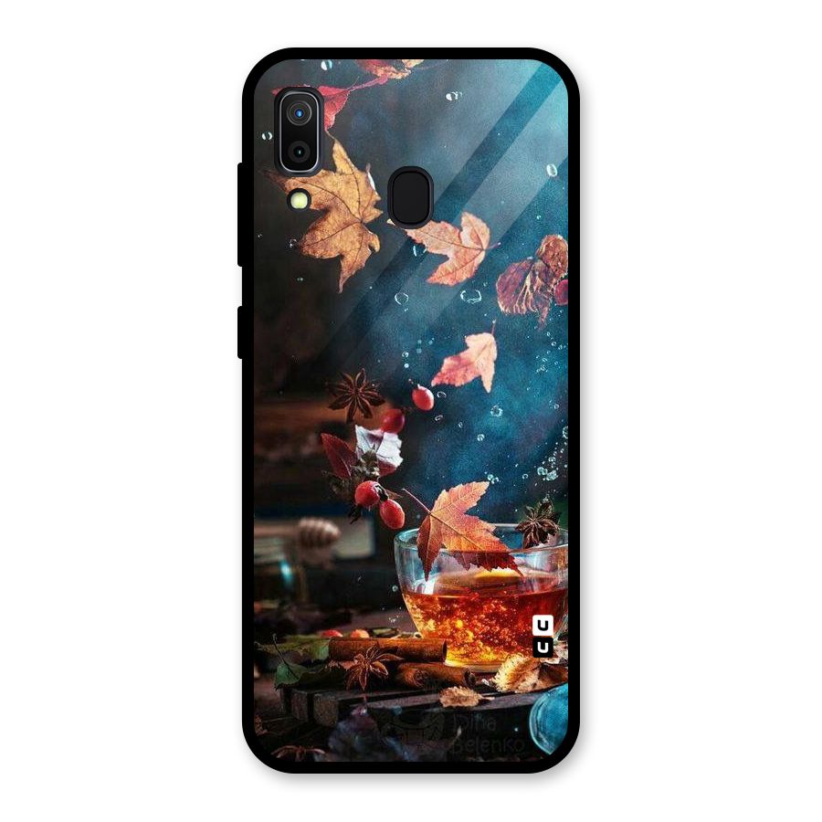 Falling Leaves Tea Glass Back Case for Galaxy A30