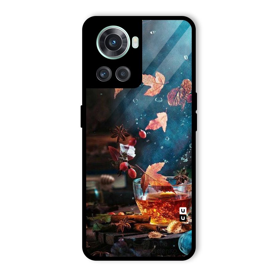 Falling Leaves Tea Glass Back Case for OnePlus 10R