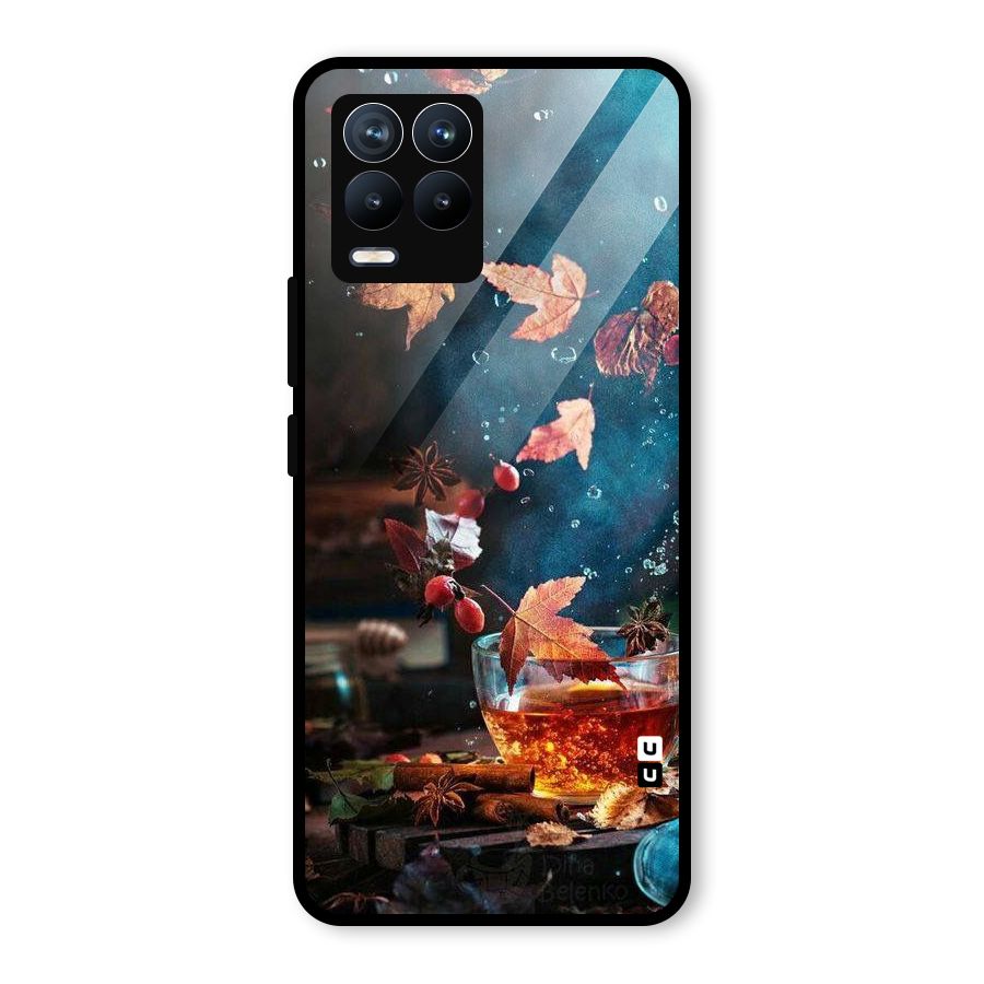Falling Leaves Tea Glass Back Case for Realme 8 Pro