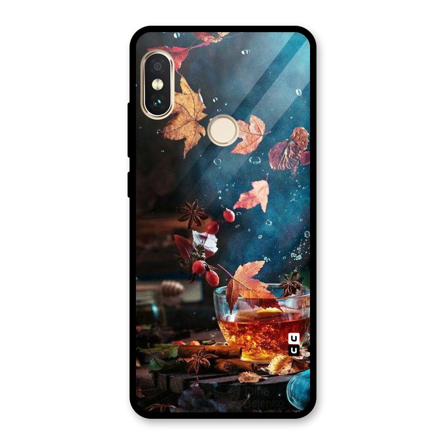 Falling Leaves Tea Glass Back Case for Redmi Note 5 Pro