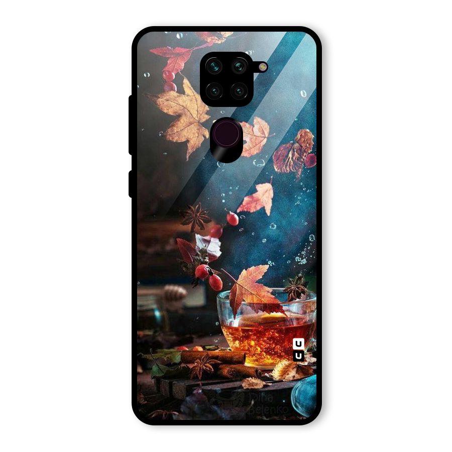 Falling Leaves Tea Glass Back Case for Redmi Note 9