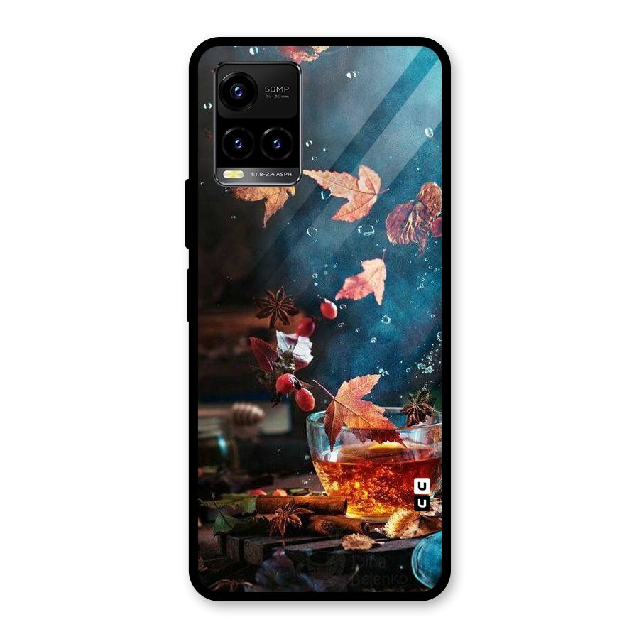 Falling Leaves Tea Glass Back Case for Vivo Y21T