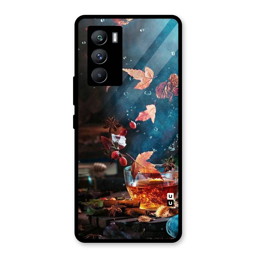 Falling Leaves Tea Glass Back Case for Vivo iQOO 9 SE
