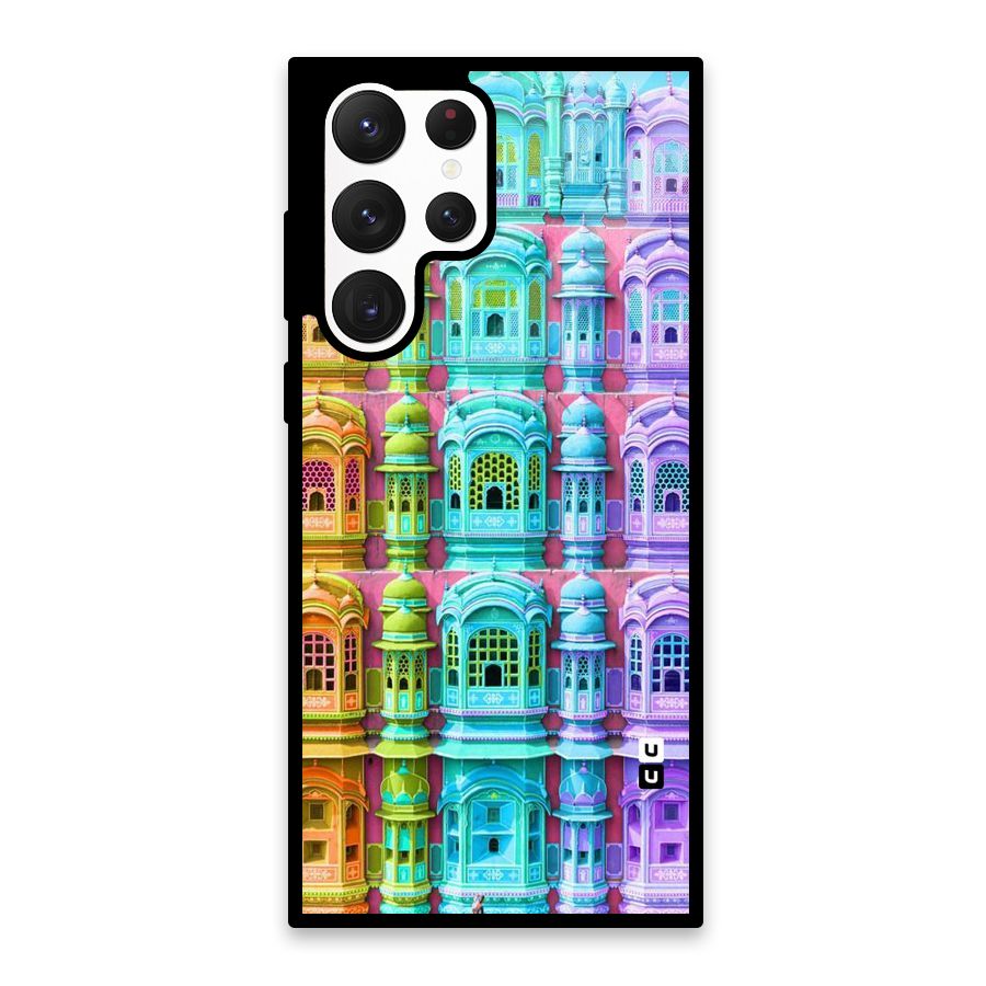 Fancy Architecture Glass Back Case for Galaxy S22 Ultra 5G