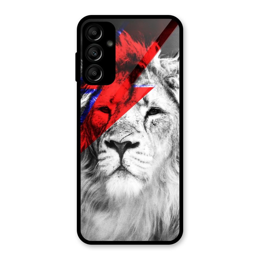 Fearless Lion Glass Back Case for Galaxy A14 5G