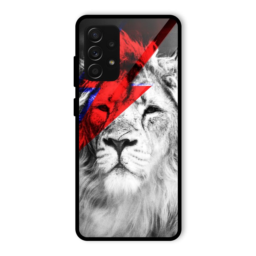 Fearless Lion Glass Back Case for Galaxy A53 5G